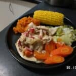 seeded mustard chicken with vegetables 1