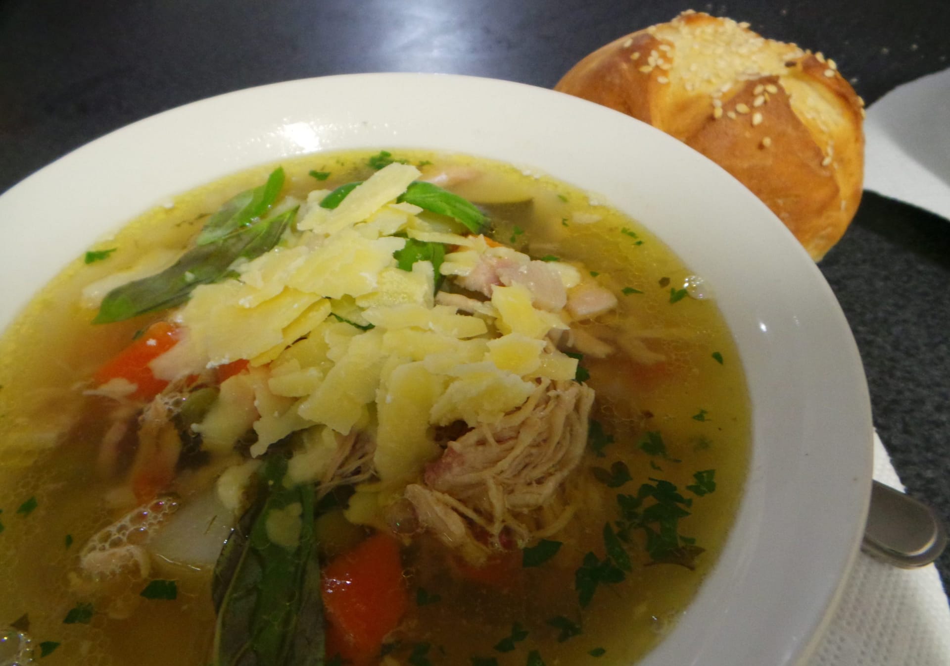 Chicken minestrone fresh roll scaled