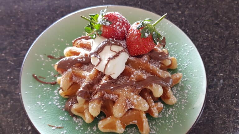 churro buttermilk waffles