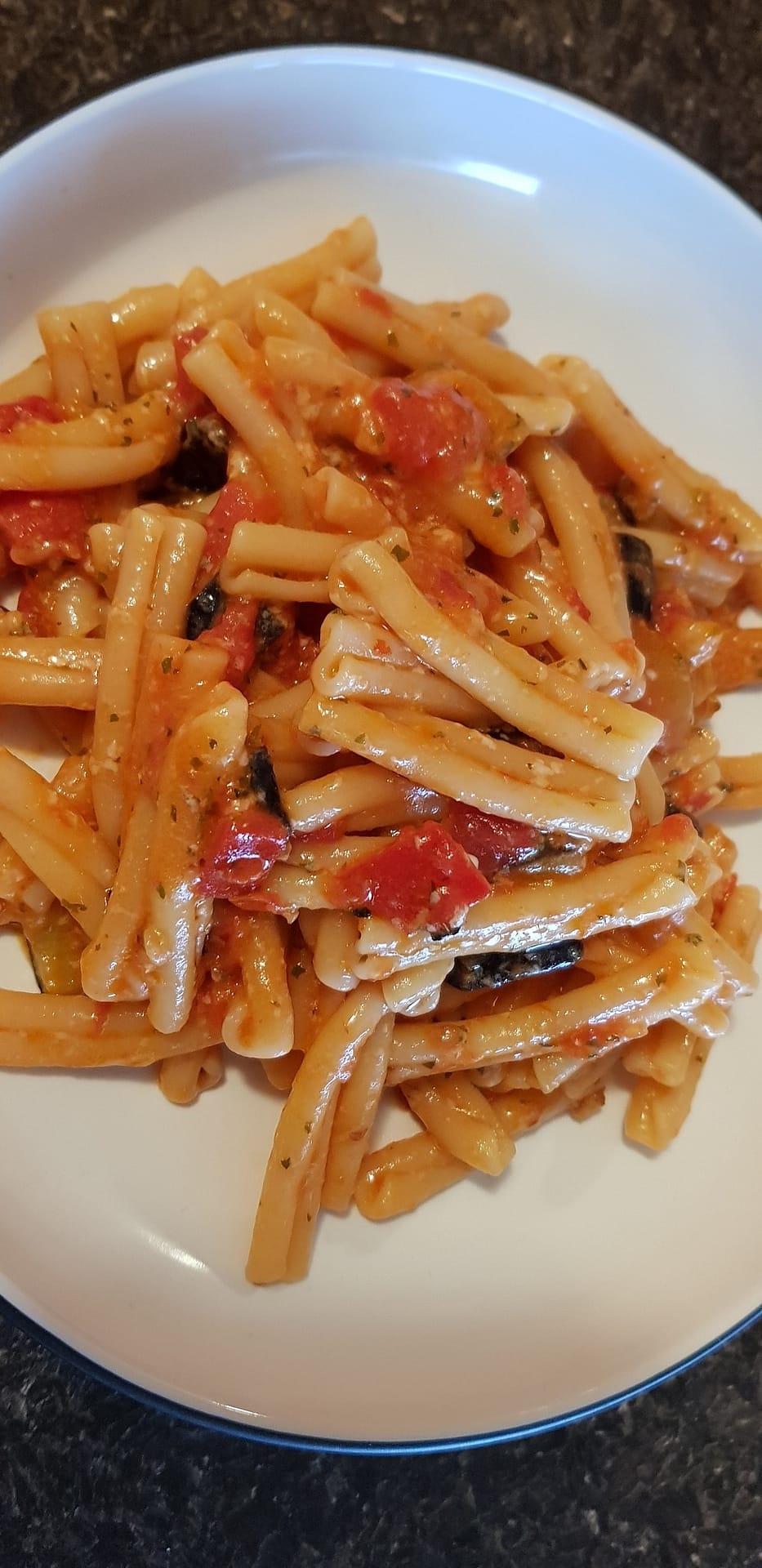 aubergine tomato pasta 1